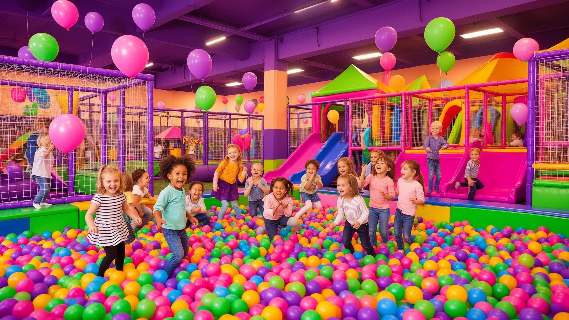 Crianças brincando no Mundo do Faz de Conta